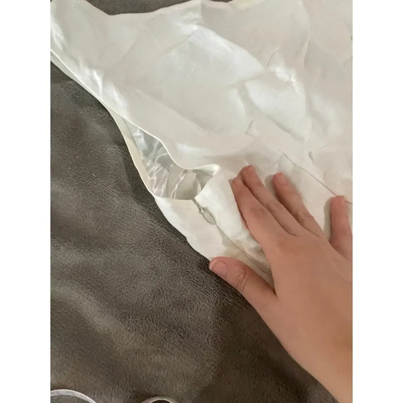 NWOT Madewell Size 4 One-Shoulder Midi Dress White Linen Slit Beachy Wedding - Picture 12 of 14